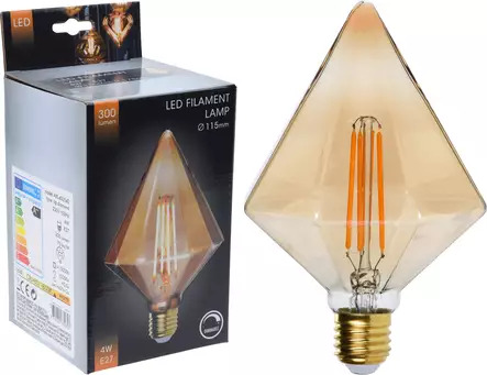 Led lamp tip diamond edison