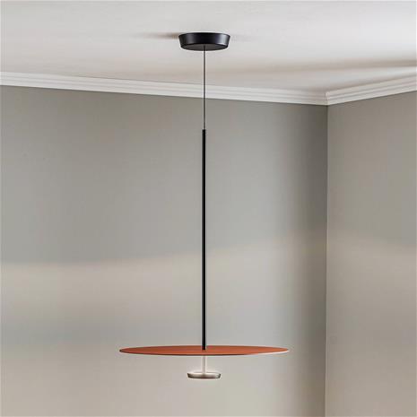 Vibia Flat LED-riippuvalaisin 1-lamppuinen Ø 55 cm terrakotta