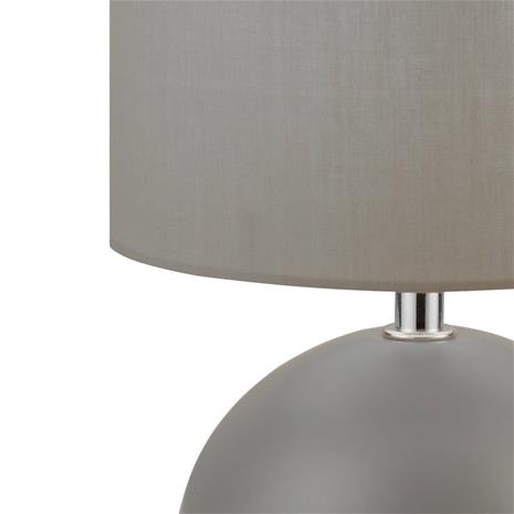 Pöytävalaisin Quorin, harmaa, tekstiili/teräs, 25 cm, E14 – kuva 1/1