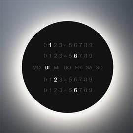 LED-seinävalaisin BLADE O'CLOCK, musta, Ø 59 cm Metallinen seinäkello