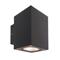 LED-ulkoseinävalaisin Cubodo Double Mini, alumiini, tummanharmaa – kuva 1