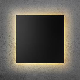 LED-seinävalaisin BLADE Q, musta, 44 x 44 cm, metalli, himmennettävä