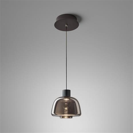 Bover LED-riippuvalaisin Drep S/01, savuharmaa, lasi, 2700 K