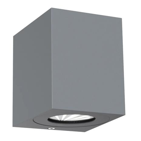 LED-ulkoseinävalaisin Canto Kubi 2, 10 cm, harmaa – kuva 4/5