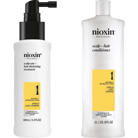 Nioxin System 1 Treatment & Conditioner Set - 1100 ml