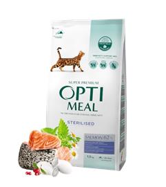 Optimeal Steriloitu kissojen lohi 10 kg