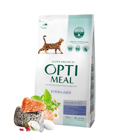 Optimeal Steriloitu kissojen lohi 10 kg