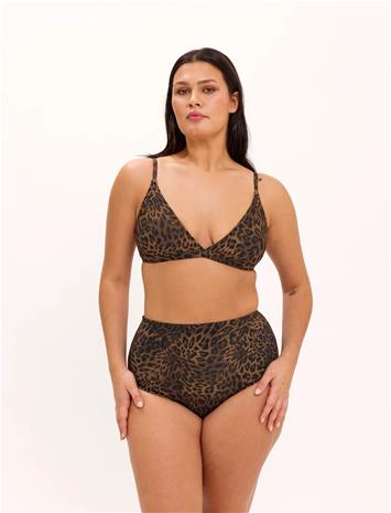 Understatement Underwear Triangle Bikini Top - Brown - XXL