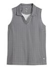 PUMA Golf W Cloudspun Mono Check Sl Polo - Black - XXL