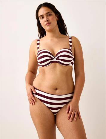 Lindex Balconette Bikini Bra - Burgundy - L