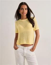 Only - Keltainen - Onlsunny S/S Pullover Knt Noos