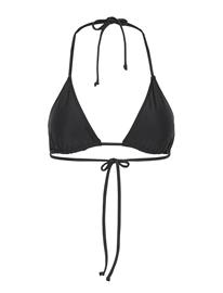 GANNI Recycled Core Solid String Bikini Top - Black - 42
