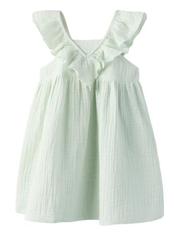 name it Nmffuslin Capsl Dress - Green - 110