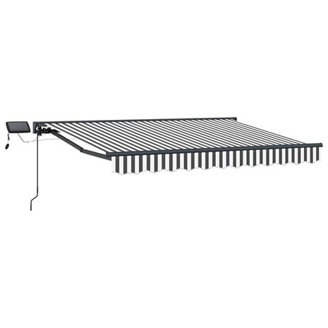 vidaXL Manuaalinen markiisin runko LED-valoilla 2,5 x 2 m