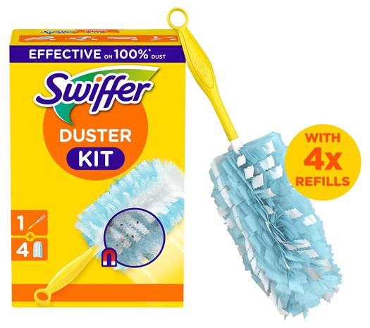 Swiffer Duster Starter Kit Pölyhuiska, 4 vaihtoliinaa