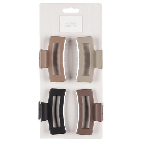 Hiusklipsi musta 9 cm, 4 kpl