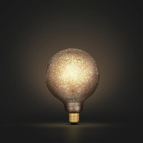 Himmennettävä LED-lamppu E27 krakeloitu 125 mm, harmaa