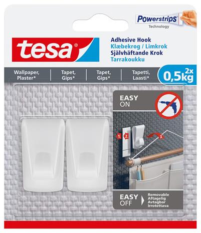tesa Adhesive deco hook 0.5kg Wallpaper – kuva 8/8