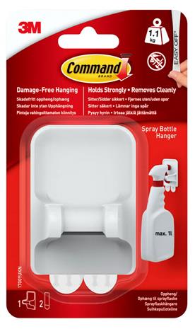 Command itsekiinnittyvä teline / koukku spraypulloille