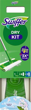 Swiffer Sweeper Startkit, Moppi, 8 kuivaa, 3 kosteaa puhdistusliinaa – kuva 7/8