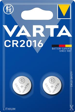 Varta â€“ CR2016 Lithium Coin 2 Pack (B) (6016101402)