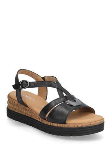 Gabor Wedge Sandal - Black - 42