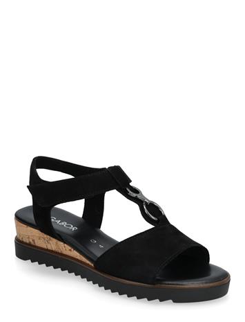 Gabor Wedge Sandal - Black - 42