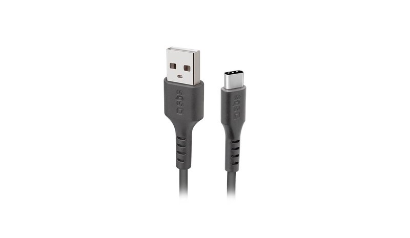 SBS TECABLETC220K USB-A - USB-C Cable 2 m - Black – kuva 1/4