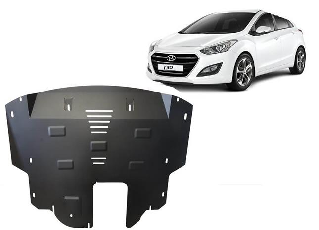 Pohjapanssari moottorille Hyundai i30 (2015-2017), terästä