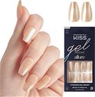 Tekokynnet KISS Gel Fantasy Allure MoonBeam 3D -efekti, keskikokoinen coffin-muoto, beige