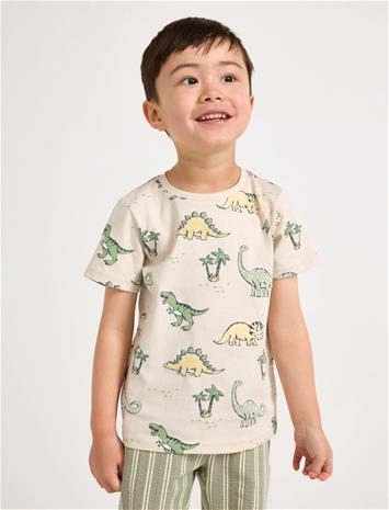 Lindex T-Shirt - Beige - 122/128