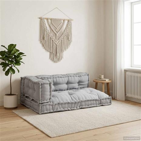vidaXL SOfia-tyyny 3 pcs Harmaa 120 x 80 x 34 cm kangas