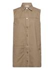 Stella Nova Stella Nova Striped Denim Dress - Brown - 42