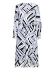 Closed Gathered Dress Galaxy Blue - Multi/patterned - L