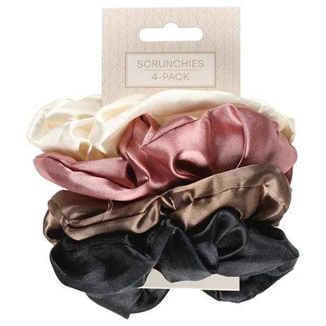 Hiusdonitsi scrunchie satiini, 4 kpl