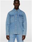 J. Lindeberg Hunt Washed Denim Overshirt - Blue - XL