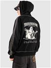 True Religion Taped Super T Cinched Vetoketjullinen huppari jet black Miehet