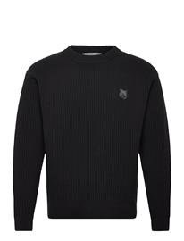 Maison Kitsune Fox Head Wool Ribbed Jumper - Black - XL