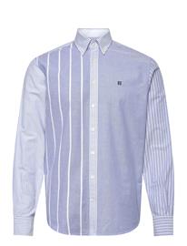 Hackett London Heritage Patchwork Oxf - Blue - XXL