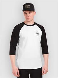 Horsefeathers Global Raglan Pitkähihainen T-paita white / black Miehet