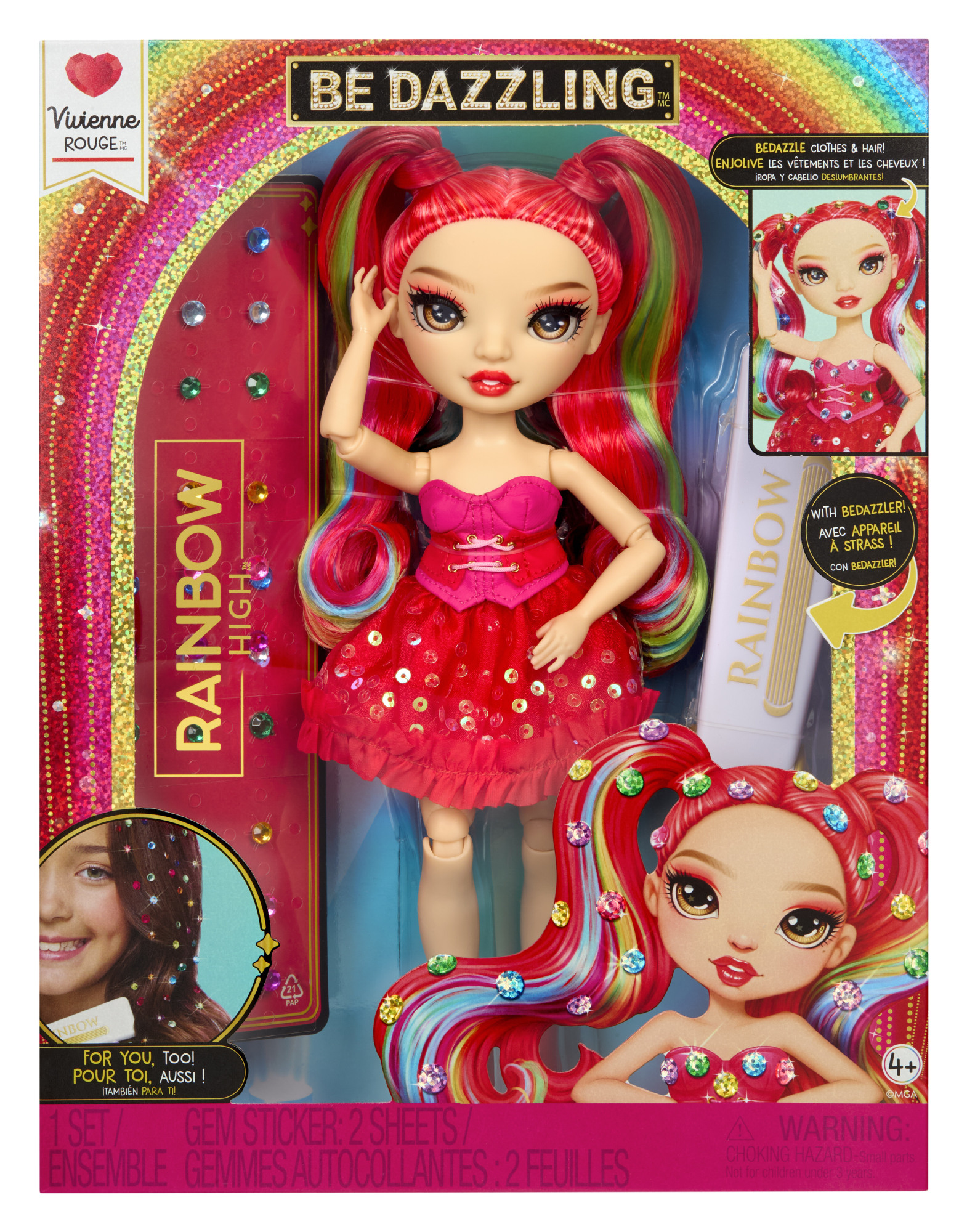 Rainbow High Be Dazzling Vivienne Rouge punainen muotinukke