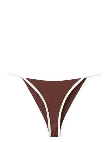 Mango Bikini Bottom With Contrasting Trims - Brown - L – kuva 1/4