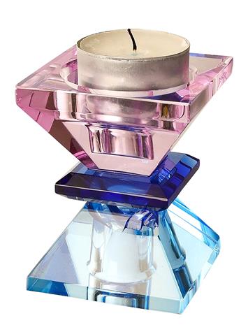 C'est Bon Crystal Candle Holder - Blue - ONE SIZE