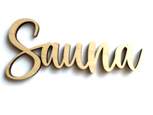 Kuusipohja Sauna kyltti