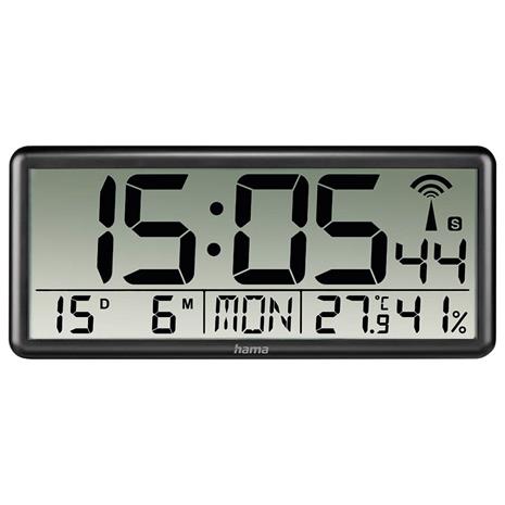 Hama "Jumbo" - clock - electronic - desktop wall mountable - black