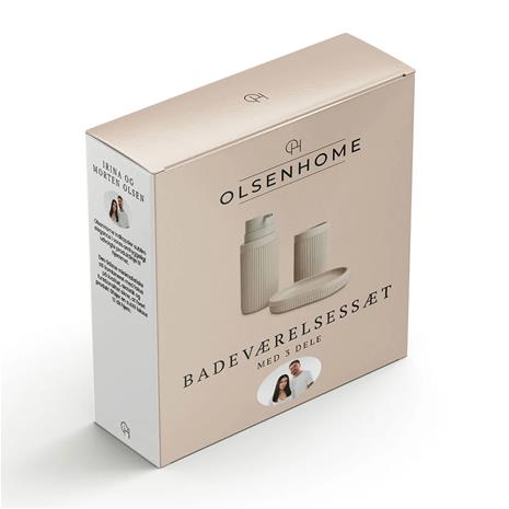Olsen Home - Bathroom Set 3 Parts - Light Warm Grey