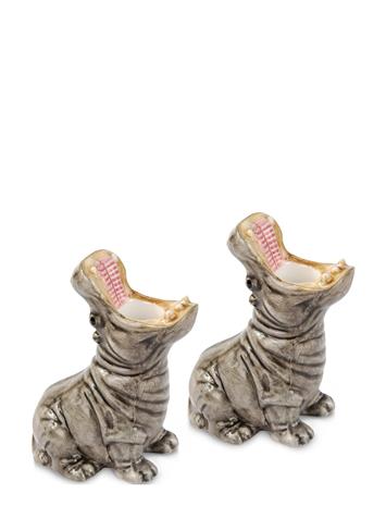 Donkey Hungry Hippos (2 Pcs.) - Candle Holders - Multi/patterned - ONE SIZE
