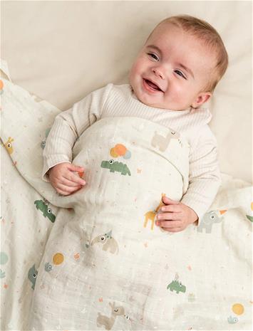 Done by Deer - Swaddle - Celebration Sand - 120 x 120 cm