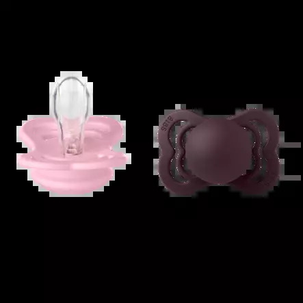 BIBS - Pacifier Supreme - Baby Pink/Plum - Size 2