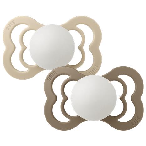 BIBS - Pacifier Supreme - Vanilla Glow/Dark Oak Glow - Size 2